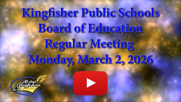 Kingfisher School Board Meeting March 2, 2026
