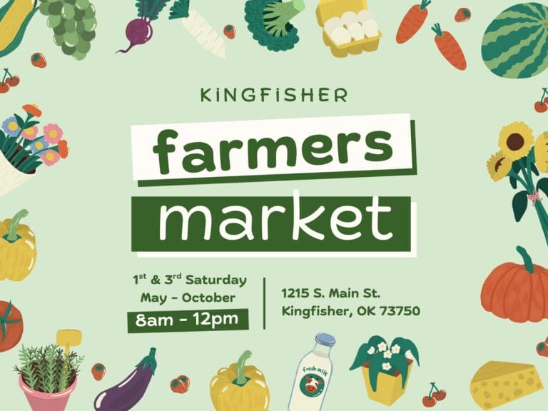Green Vegetables Illustration Local Farmers Market Poster
