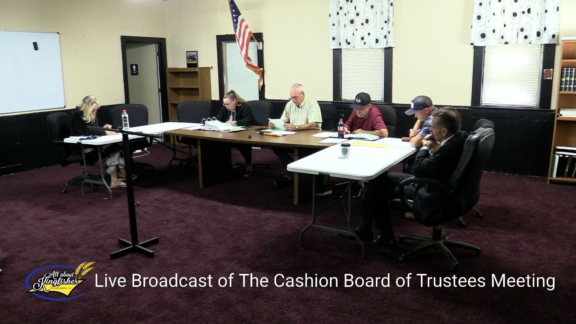 Kingfisher School Board Mtg August 26